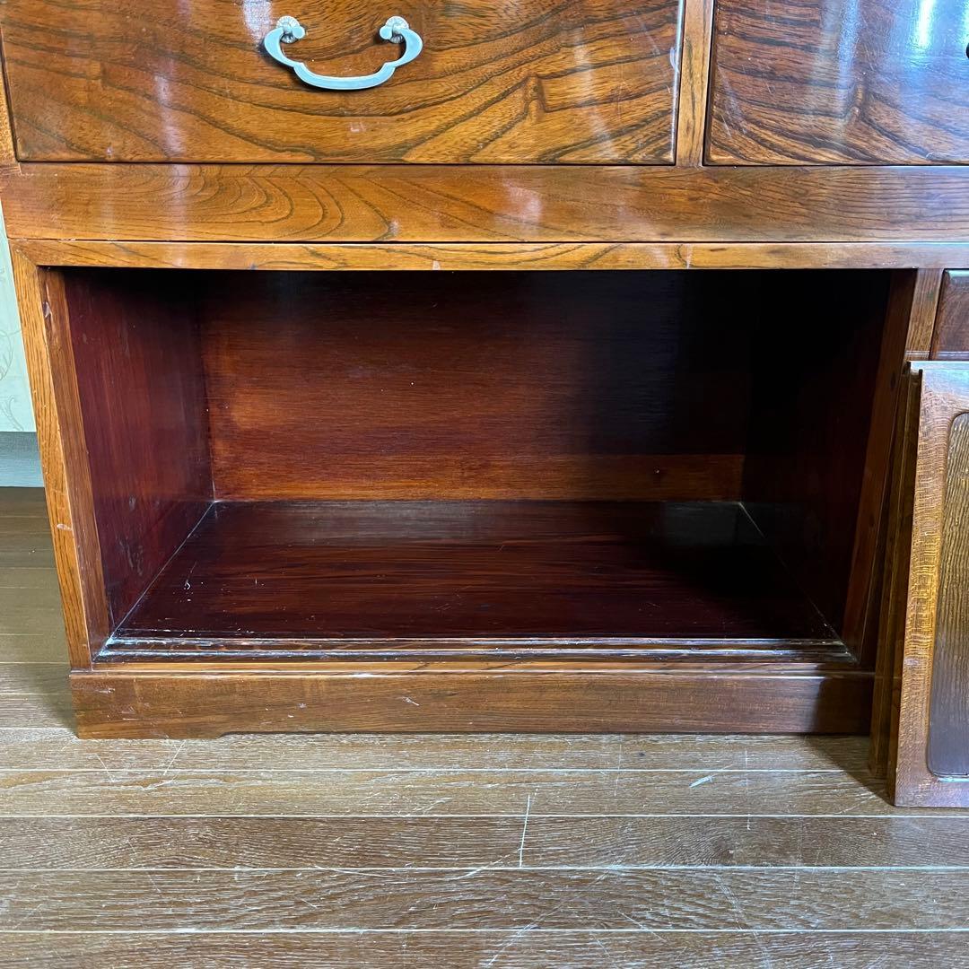 【アンティーク】昭和レトロ 木製 茶箪笥 食器棚 サイドボード 古民家 古家具