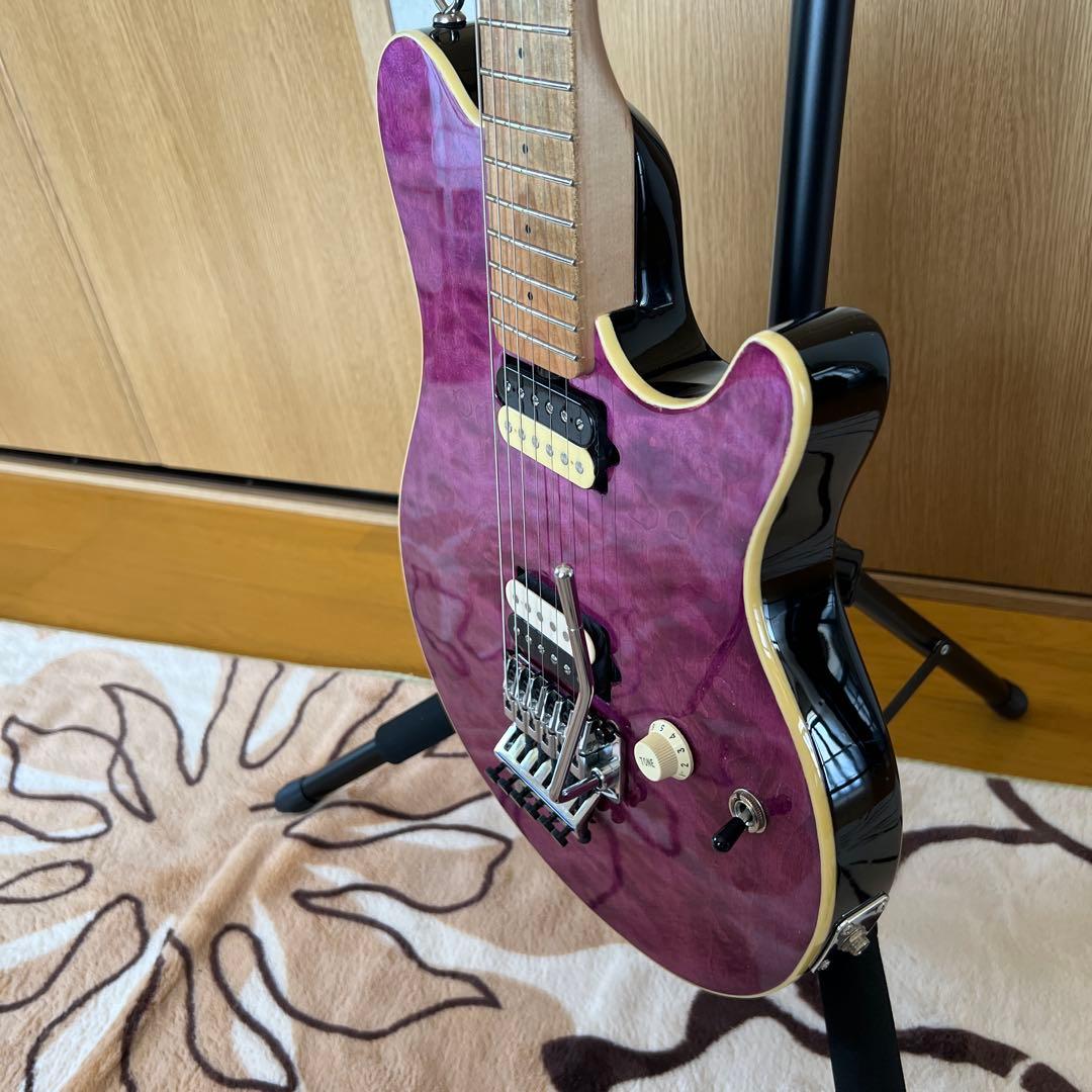 Sterling by MUSICMAN AX40パープルEVH風一部改造