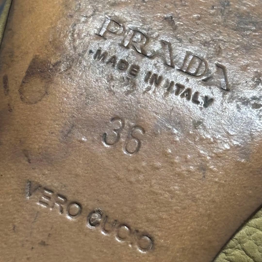 archive PRADA Leather Mulesレザー ミュール パンプス