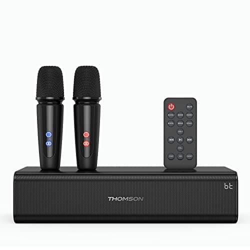 THOMSON カラオケセット 拡声器 ワイヤレスマイク2本付き PAセット p