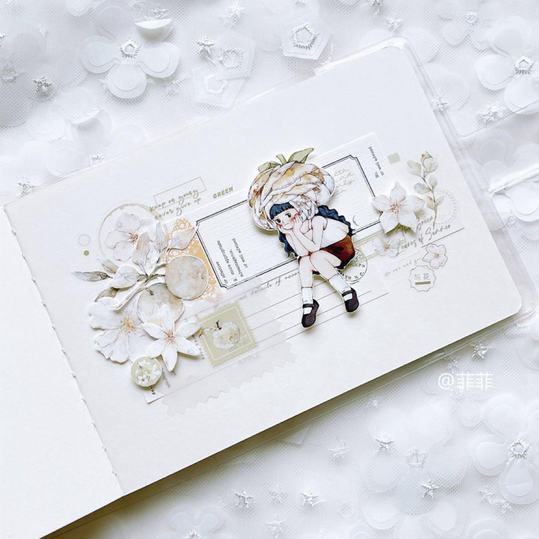 小白家文創《漫花飘》海外マスキングテープ　マステ 【1811】