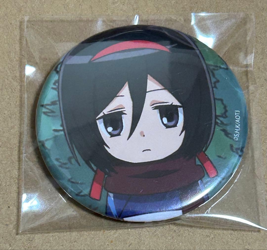 進撃巨人中学校　缶バッジ　ミカサ　進撃の巨人