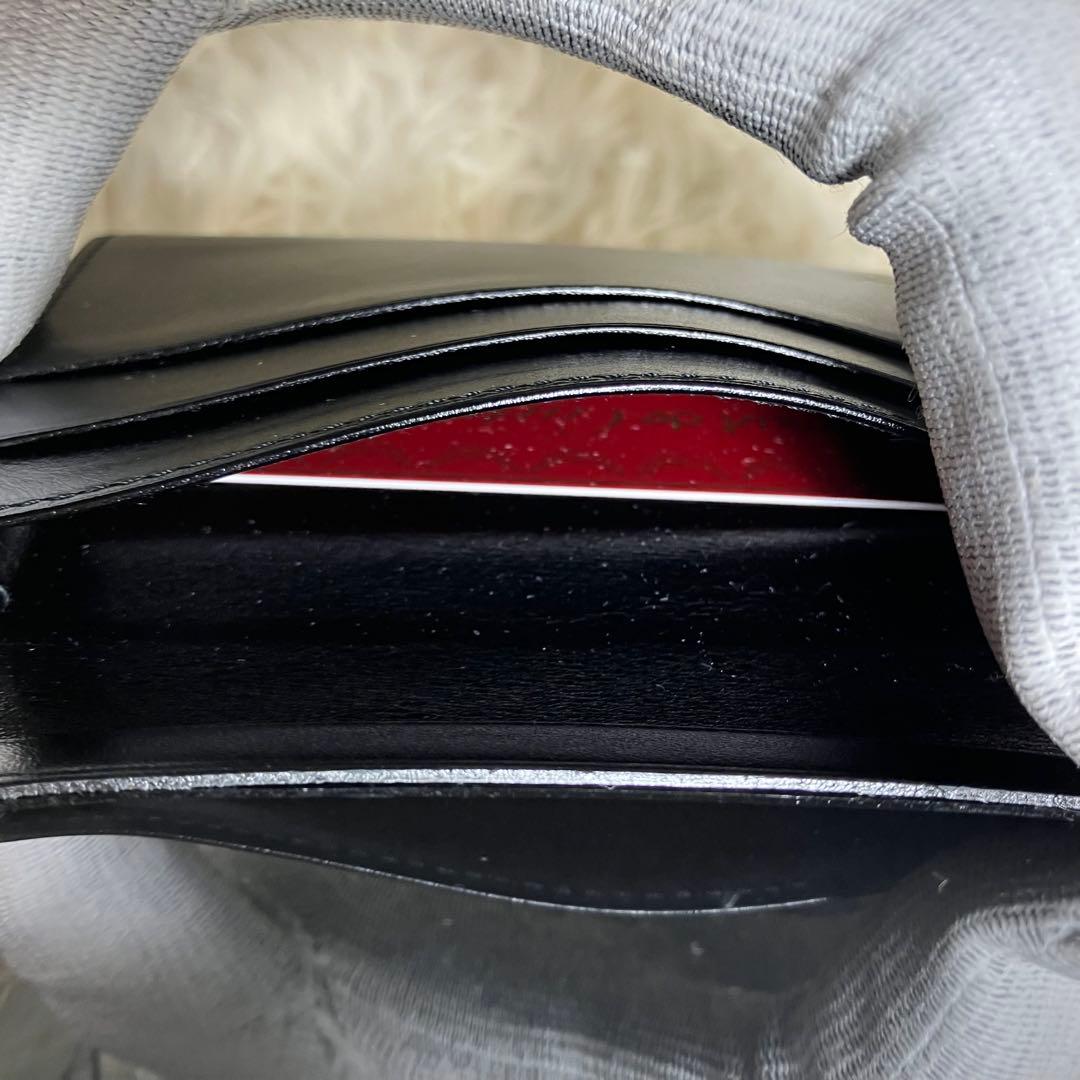 【未使用保管】 カルティエ 名刺入れ レザーブラック ゴールドロゴ