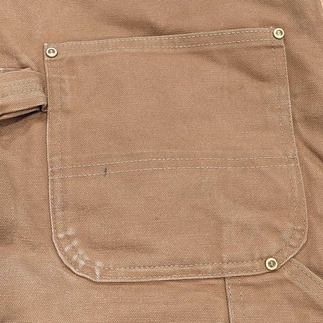 USA製 カーハート ダブルニー オーバーオール ダック地 裏キルト W42