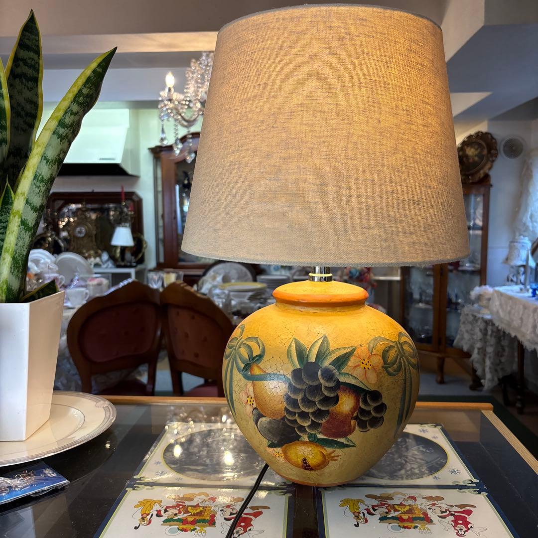 フルーツモチーフ テーブルランプ 陶器製