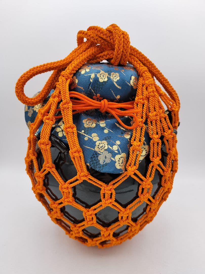 c883 茶壺　飾り壺 梅花金襴手 萬代草山 木箱 茶道具 古物