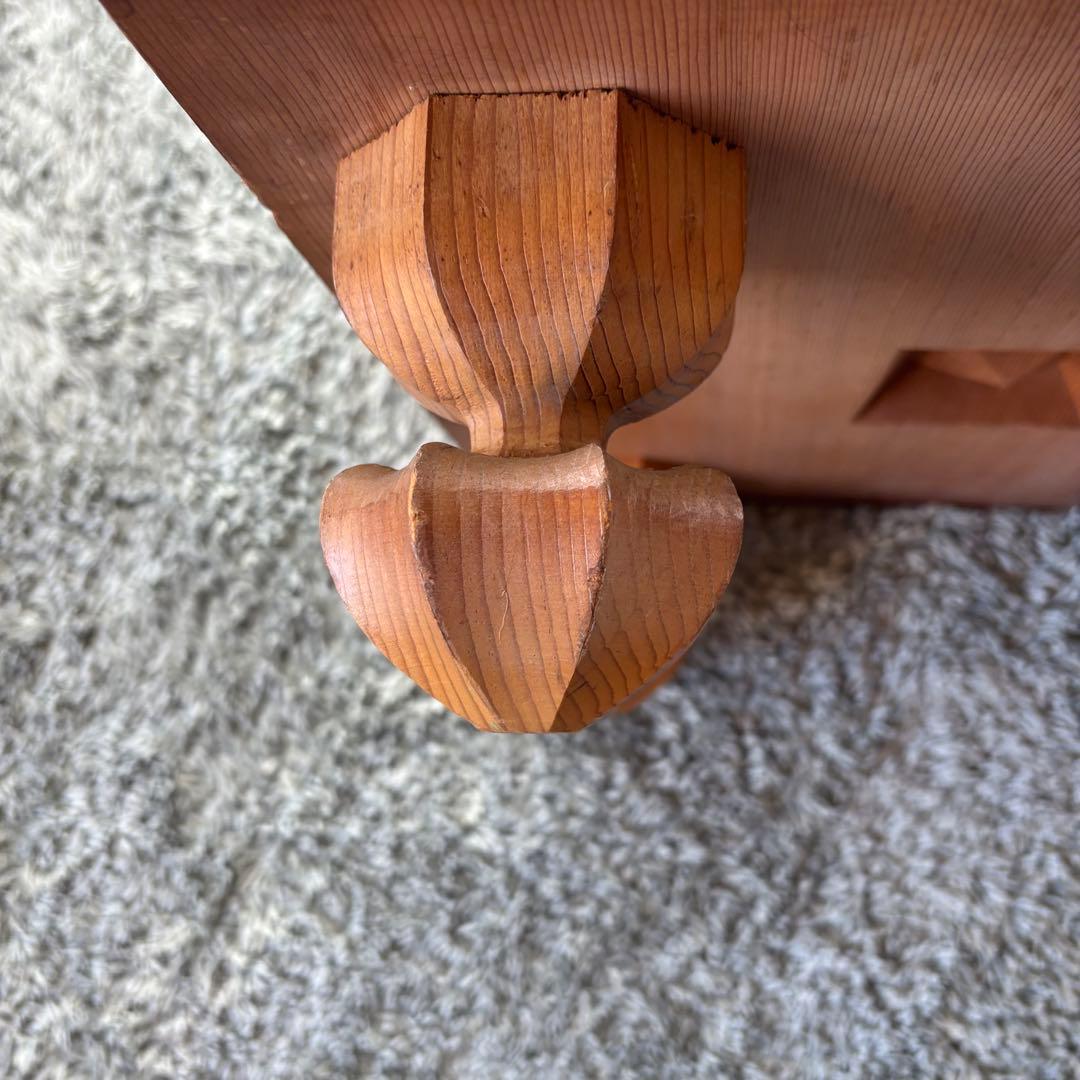 足付碁盤 厚さ約17.5cm ヘソ有り 路盤 囲碁盤