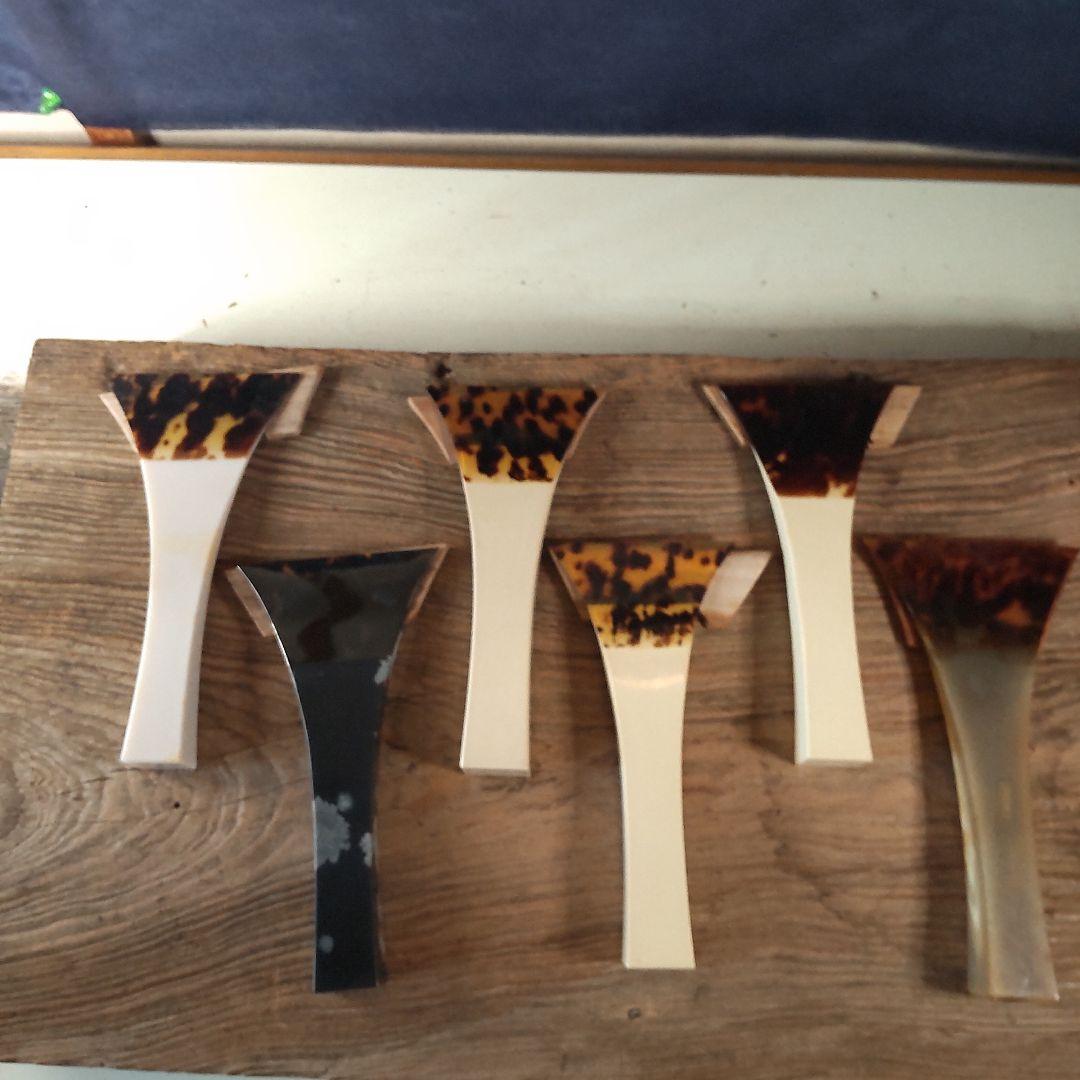 三味線バチ③6本セット、本鼈甲のシール1本有り、