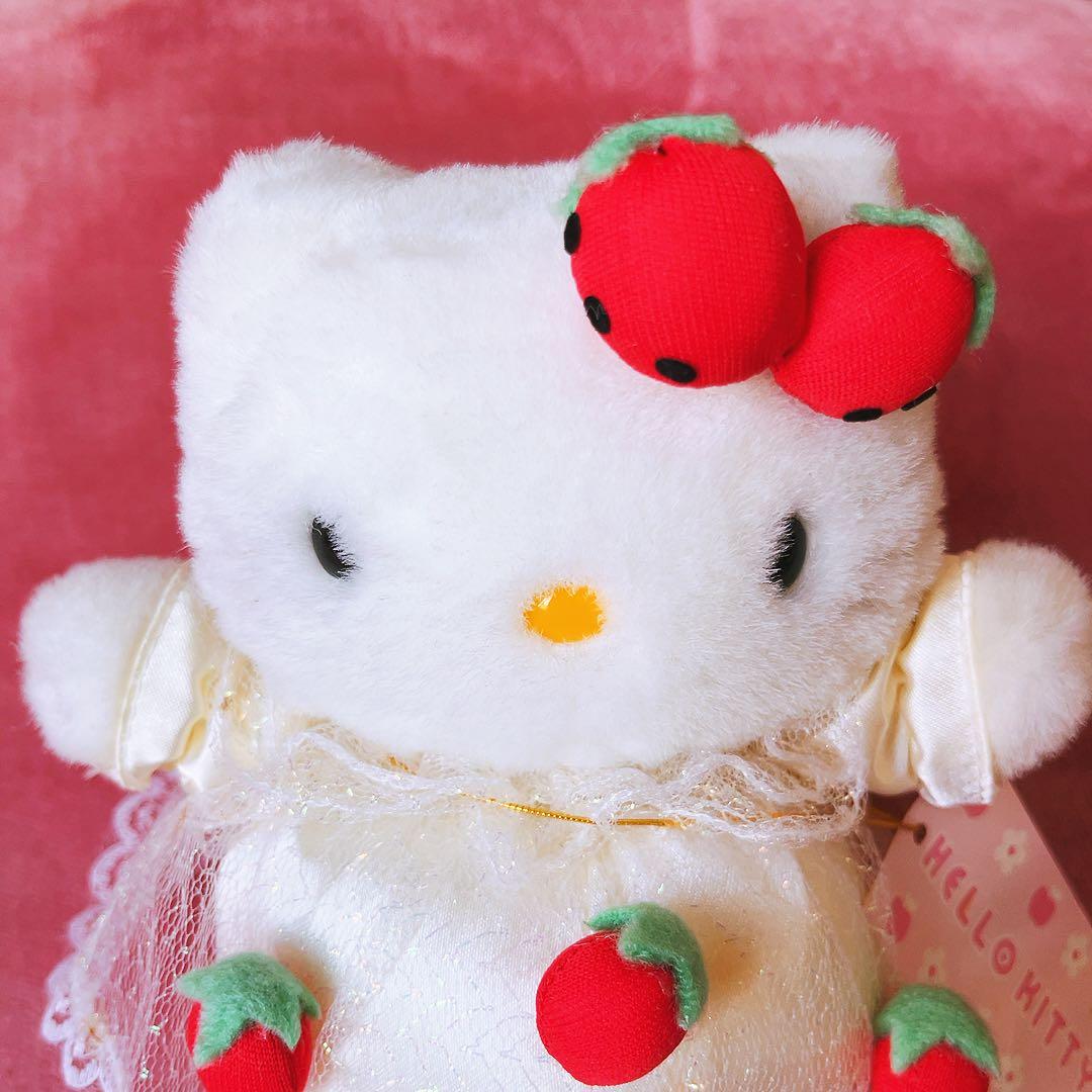 希少レア　ハローキティ　ぬいぐるみ　イチゴ　レトロ　1998 チュール　サンリオ