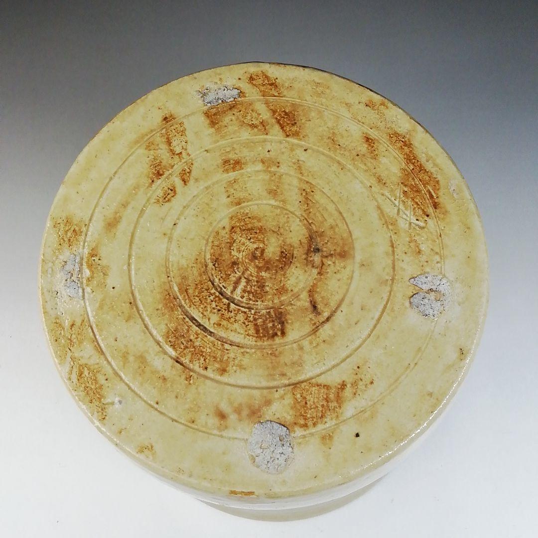 Ｔ６８８　水指　『黄瀬戸　棒ノ先』『加藤芳右衛門 造』　共箱　茶道具