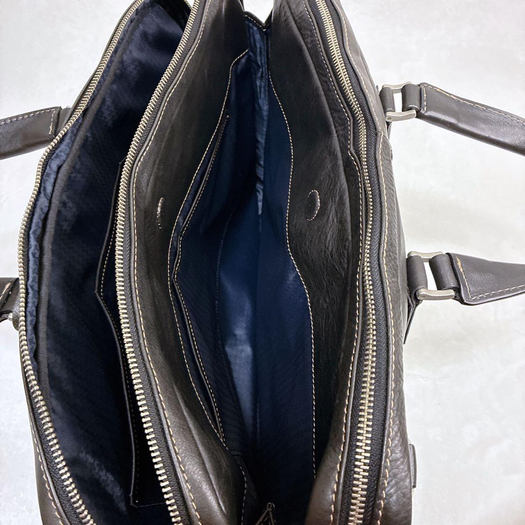 美品　ウルティマトーキョー ビジネスバッグ 2way ブリーフケース 3層 本革