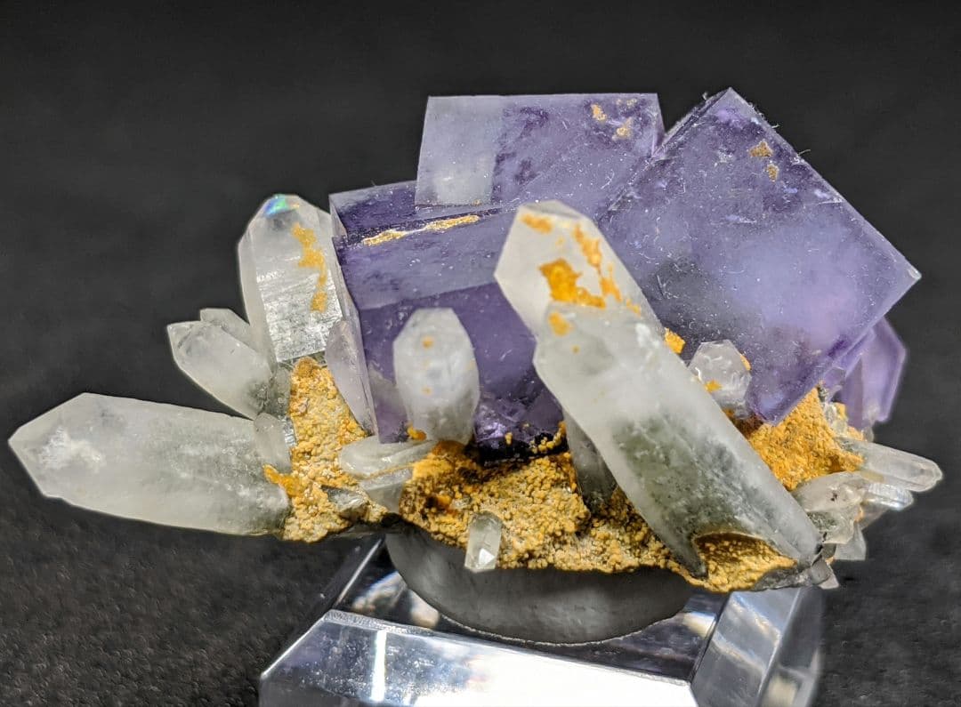 フローライト 水晶 ヤオガンシャン産 鉱物標本