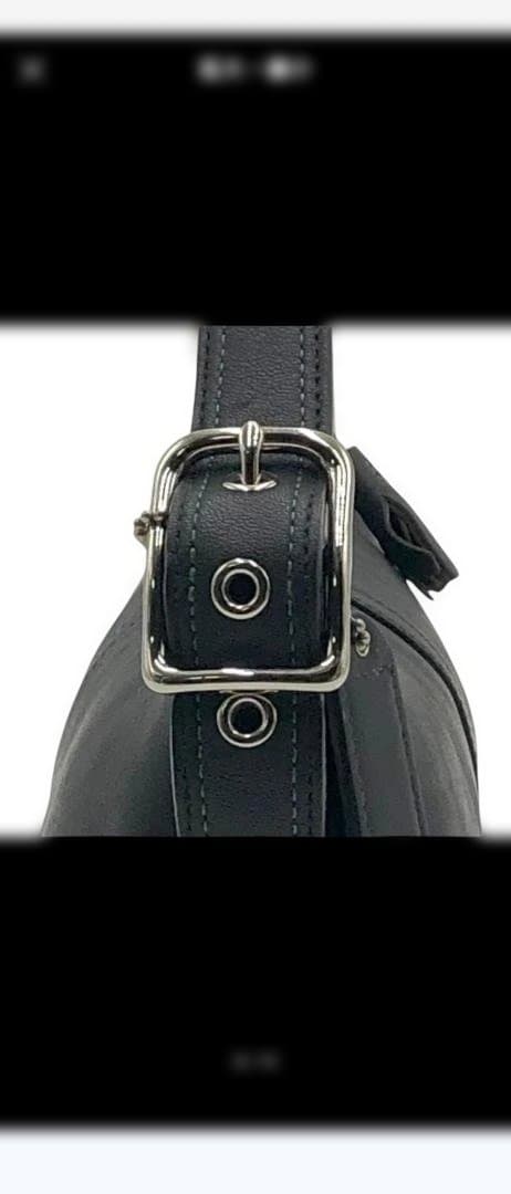 【極美品】COACHコーチ　ハンドバッグ　ポーチ　ブラック　レザー　　8A64