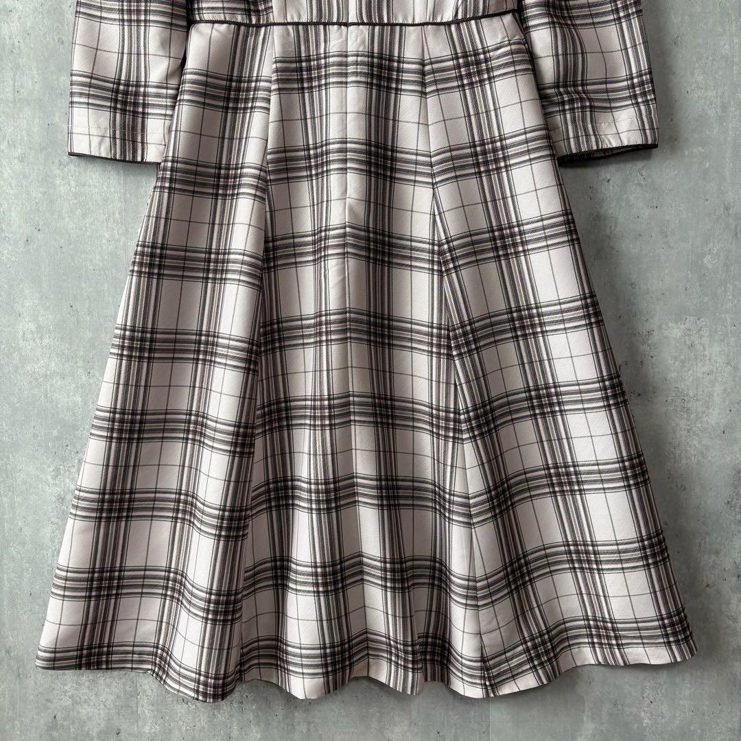 新品✨LAISSE PASSÉ チェックフレアーワンピース　36 レッセパッセ