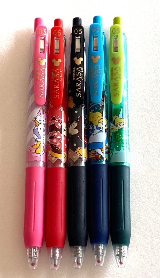 サラサクリップ限定ディズニーコレクション　5色セット　ZEBURA