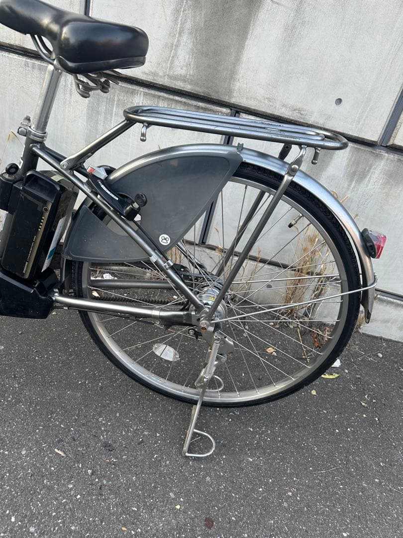 ブリヂストン電動アシスト自転車 グレー バスケット付き