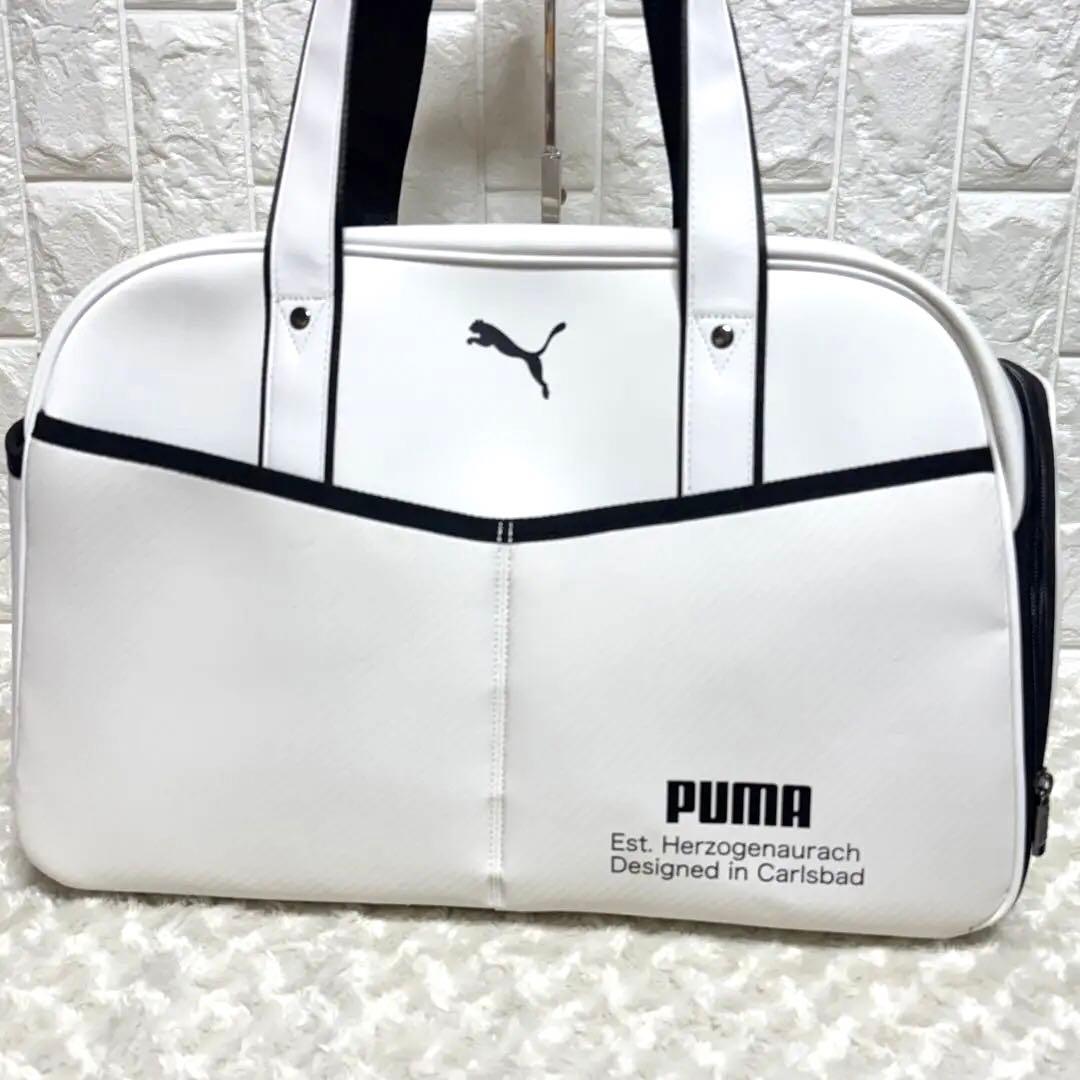 美品 PUMA プーマ ボストンバック ゴルフ ホワイト タウンユース　完売品