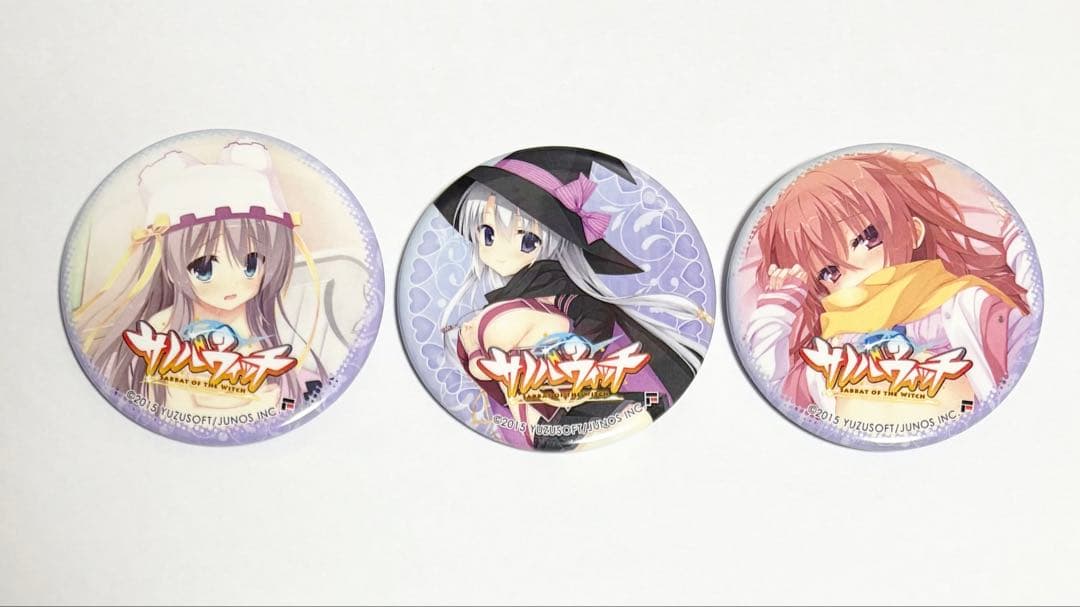 ゆずソフト　コラボカフェ　サノバウィッチ　綾地寧々　因幡めぐる　椎葉紬　缶バッジ