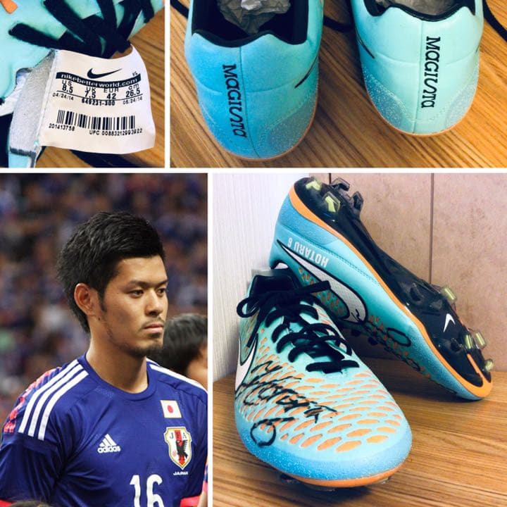 2014 FIFA W杯 日本代表16山口蛍選手 特注支給品サイン実使用スパイク