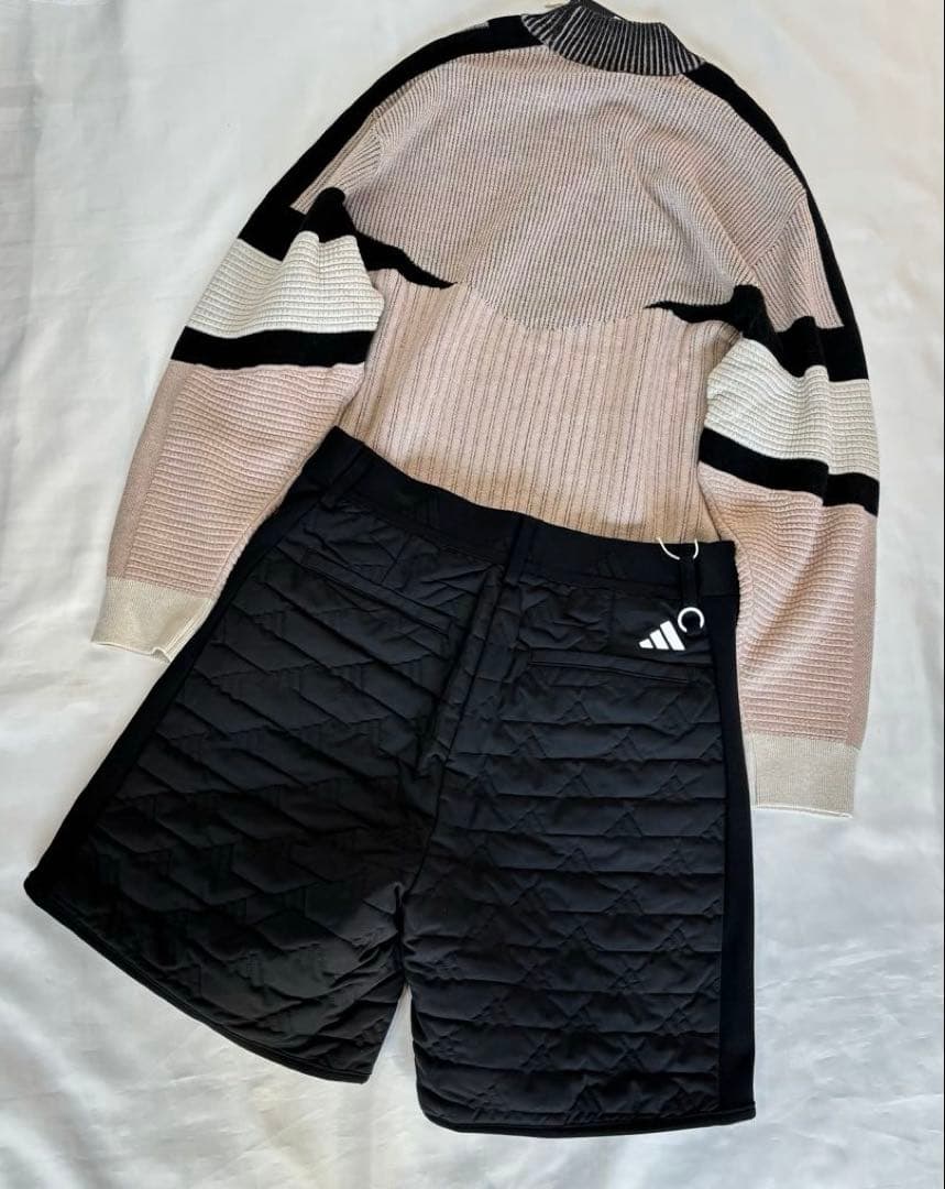 専用様…ピンクジャケットadidas モックネックセーターとキルティングパンツ