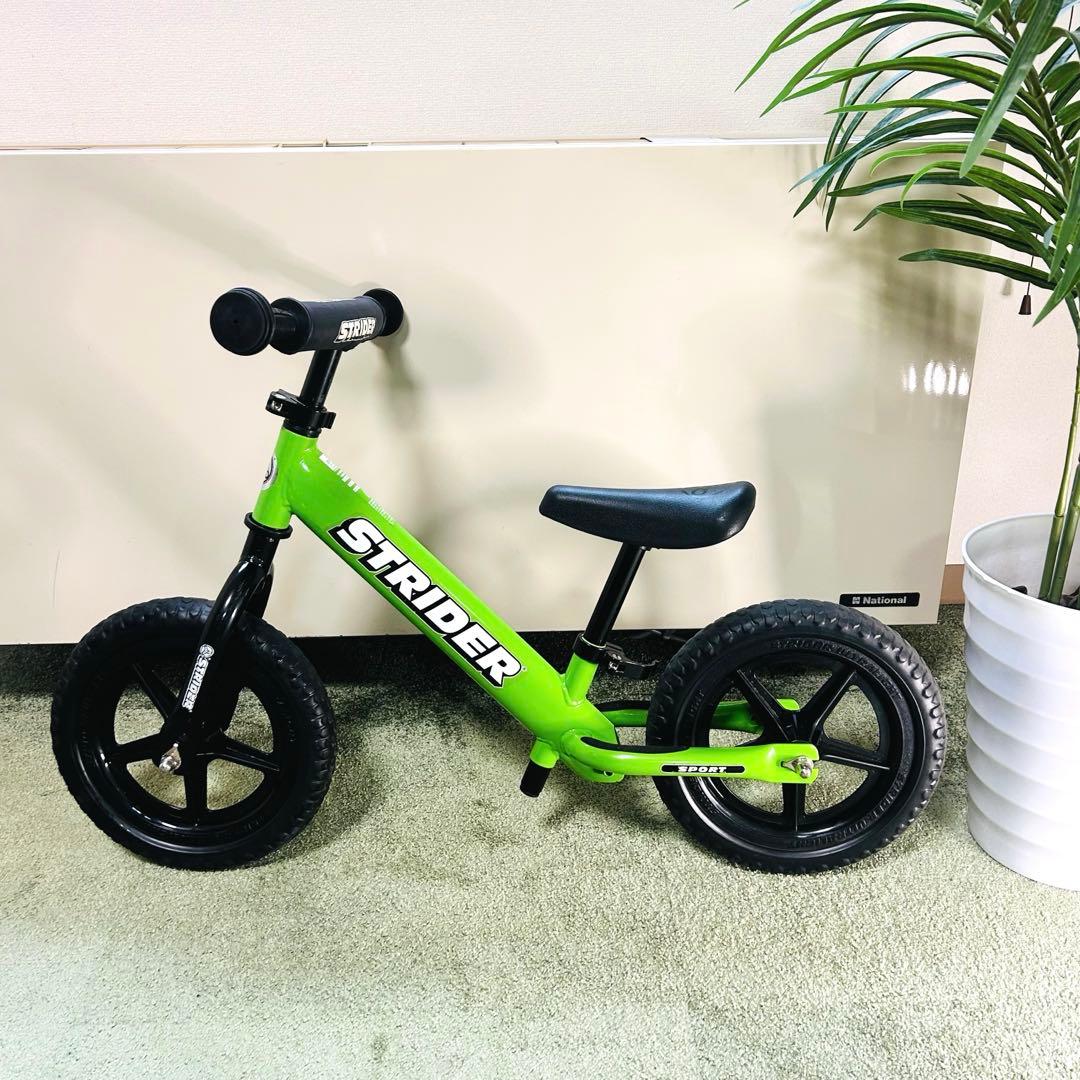 【状態良好】STRIDER スポーツ バランスバイク 12インチ グリーン
