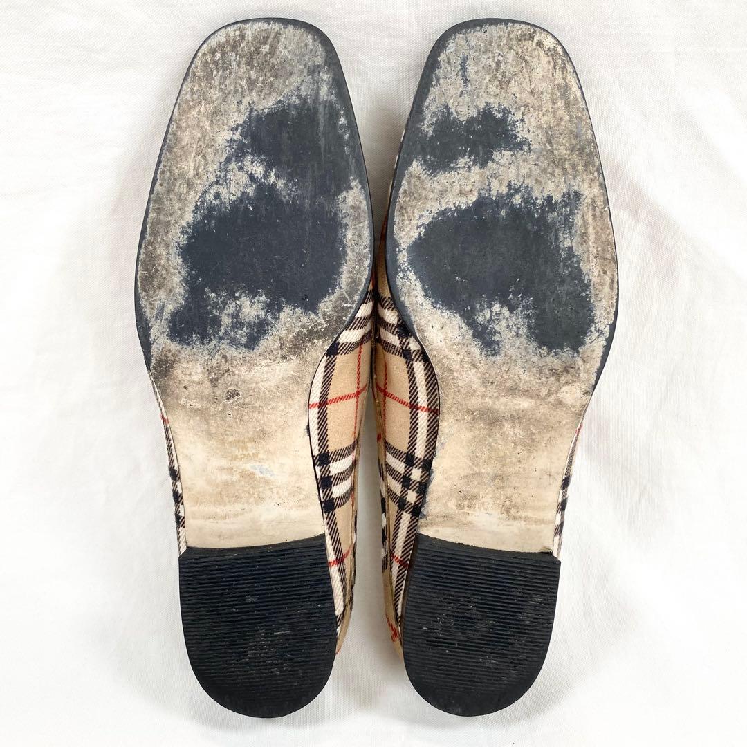 BURBERRY BLUELABEL ノバチェック パンプス ミュール 23cm