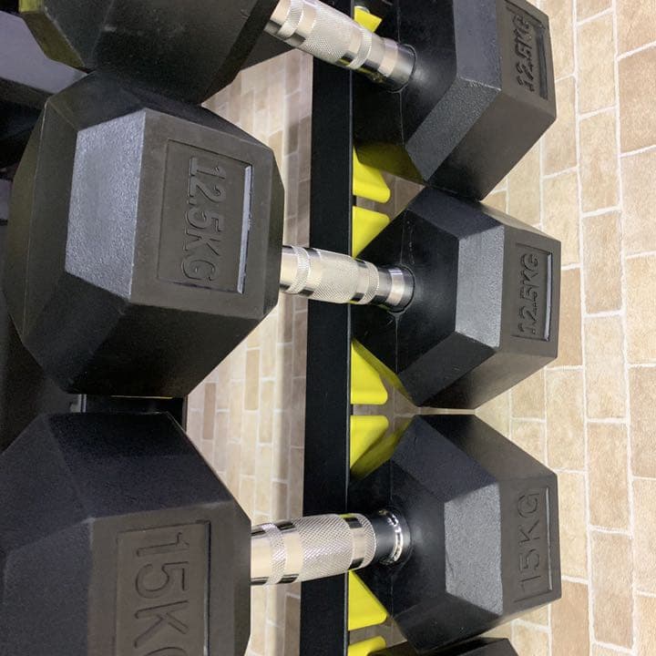 ラバーヘックス  ダンベル　　37.5kg 2個