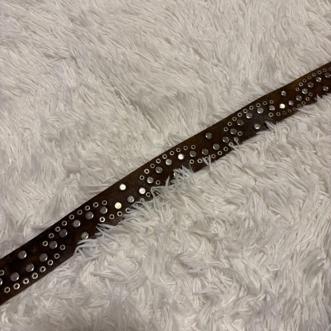 y2k 00s archive レザー　グランジ スタッズベルト　ギャル 平成