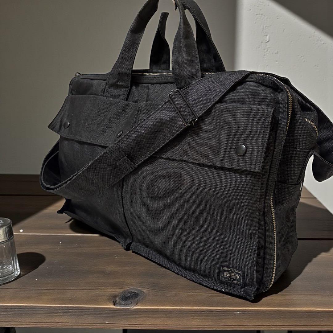 美品　PORTER スモーキー ブリーフケース ビジネスバッグ 2way 2層