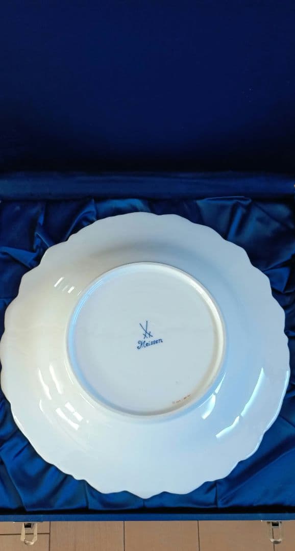 マイセン 1級品 プレート 三つの花 ゴールアンティーク