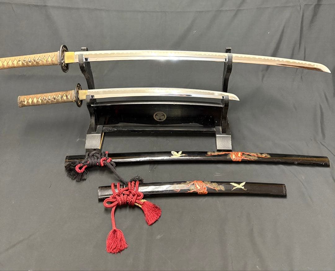 模造刀　日本刀　まとめ　7振り　太刀　脇差　白鞘　刀掛け2個付き
