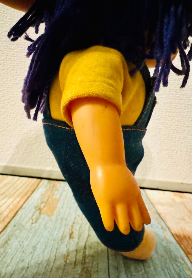 アラレちゃん ぬいぐるみ デニムオーバーオール　ビンテージ