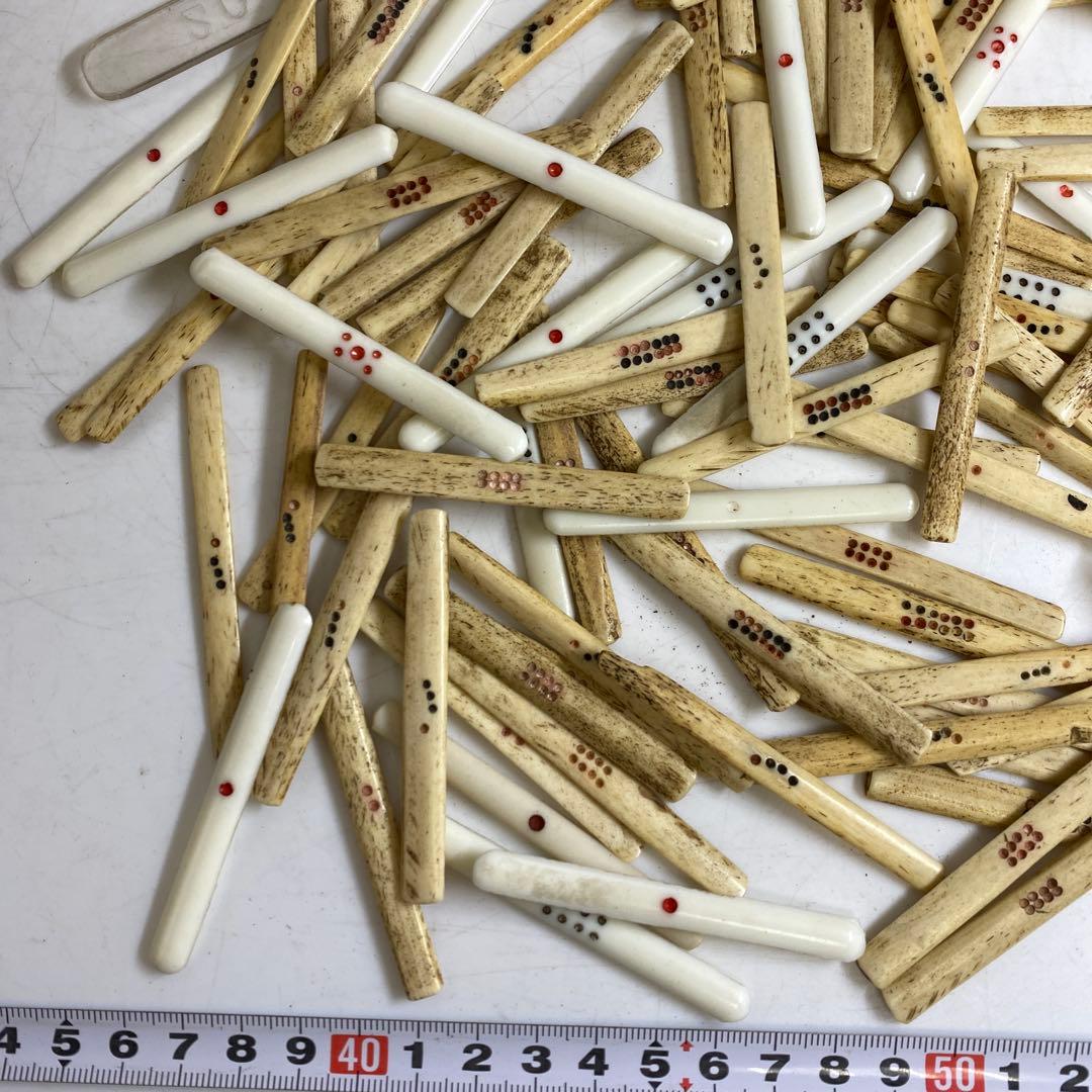 中国古玩 玉壷清玩 唐木入・骨製 麻雀牌 東キ8-0124☆2F トヒトオ