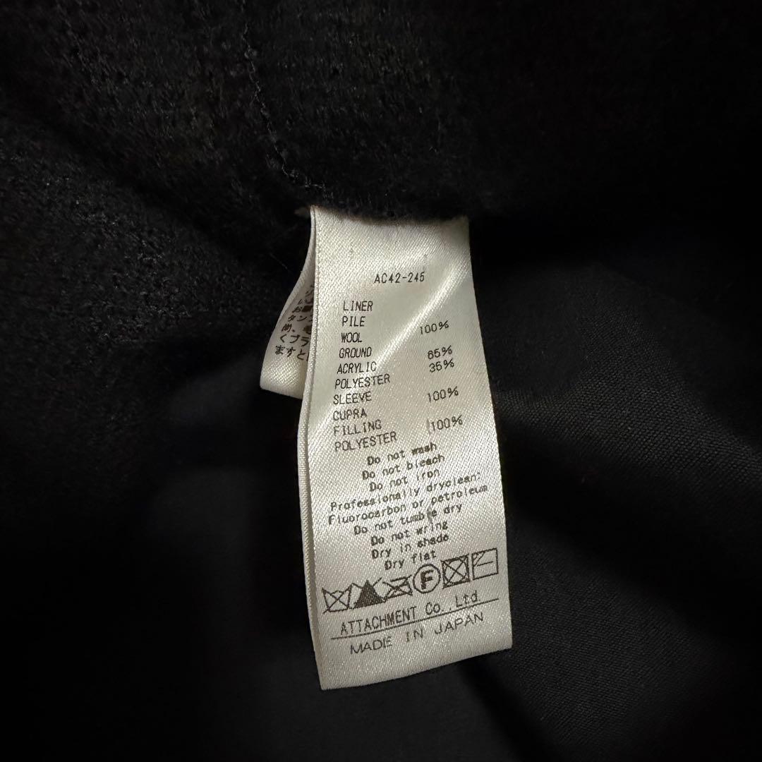 アタッチメント モッズコート ブラック サイズ2