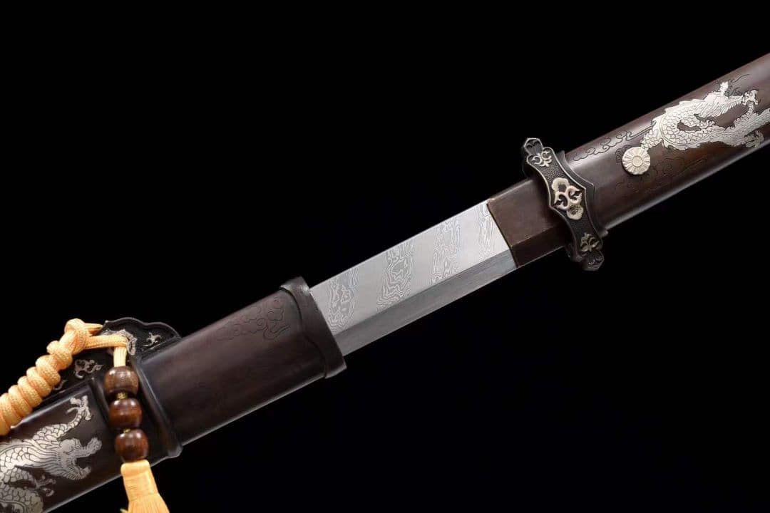 （ねじれ紋様）魔龍唐刀（銅鞘） 古兵器 武具　刀装具　日本刀　模造刀 居合刀