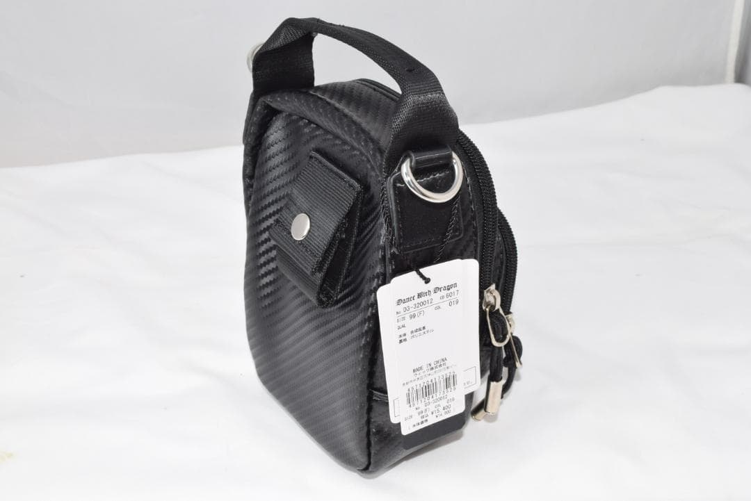 たかちゃん☆ダンスウィズドラゴン カーボンレザーマルチポーチ☆ブラック