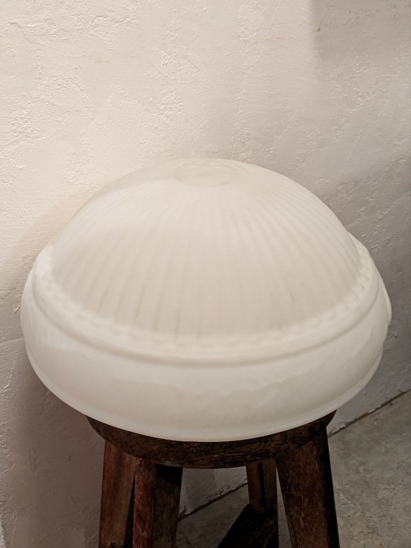 希少 アンティーク レトロ 大正ロマン ガラス ランプシェード 傘