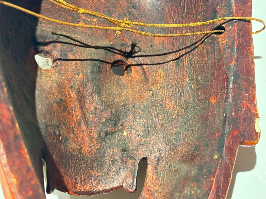 「能面 顰（しかみ）」陶器 1面|獅噛 歯噛 能楽 アンティーク お面