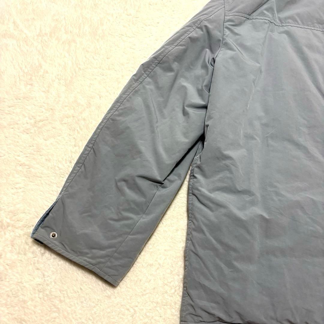 希少 PAPAS ダウンジャケット パパスベア柄 ロゴ刺繍 ライトブルー