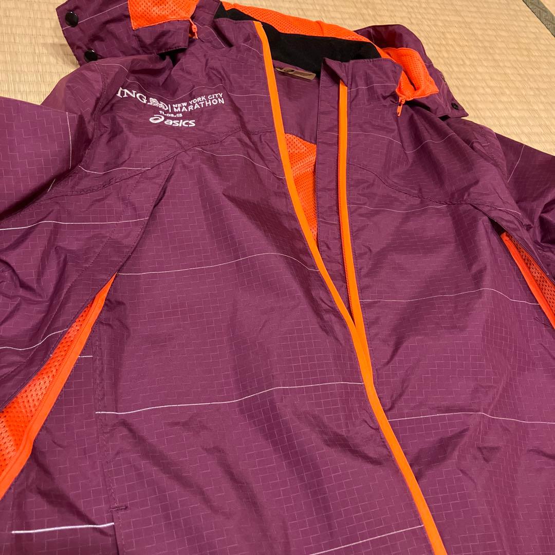 レア☆アシックス　ニューヨークシティマラソン限定ジャケットL☆ランニングタイツ