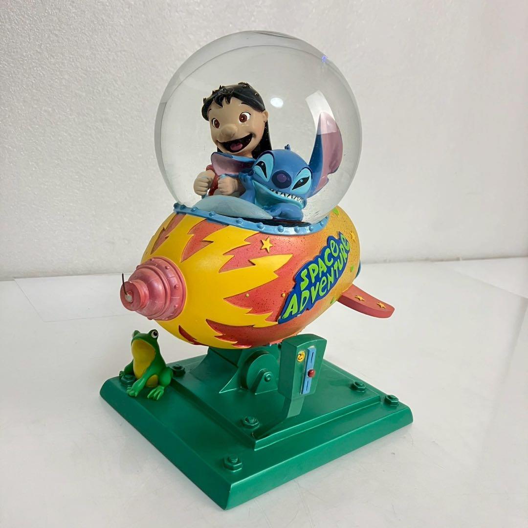 リロ&スティッチ フィギュア スノーグローブ オルゴール 25周年ピンズ付き