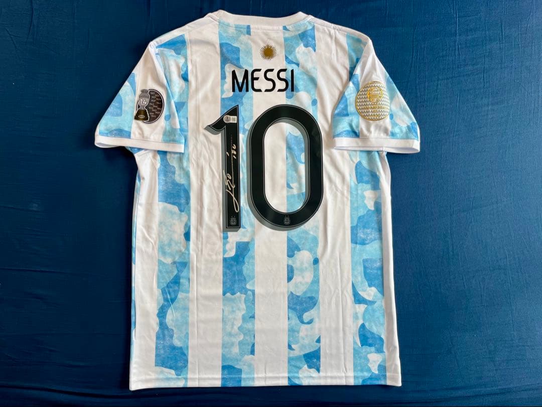 リオネル・メッシ 直筆サイン入り アルゼンチン代表 ユニフォーム