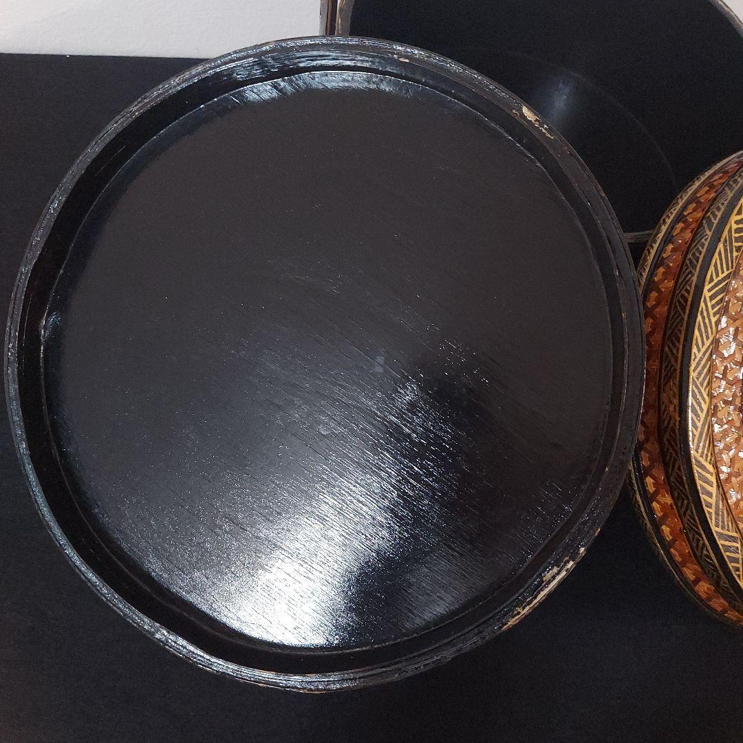 【超希少】竹　3段　漆塗　中国　骨董品　アンティーク