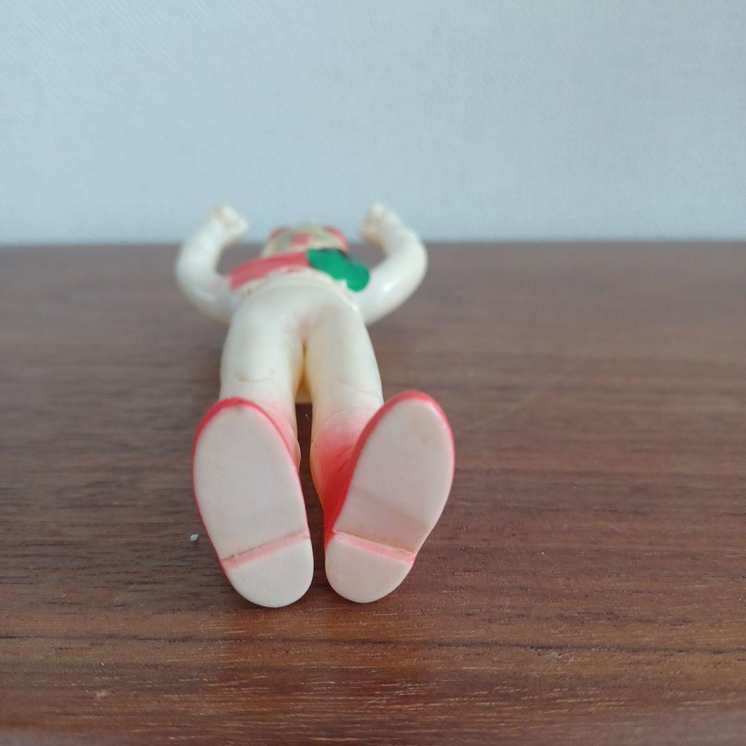 無版権　パチもの「仮面ライダーX」風のアイボリー色の希少ソフビフィギュア