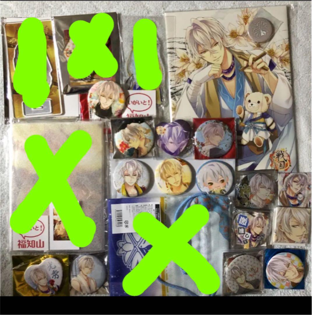 イケメン戦国　明智光秀　アクリルプレート アクスタ 缶バッジ