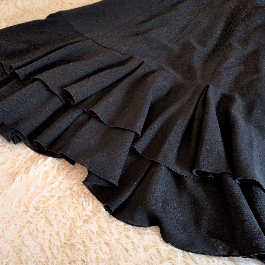 日本製★FOXEY　ワンピース　フリル　ブラック　38