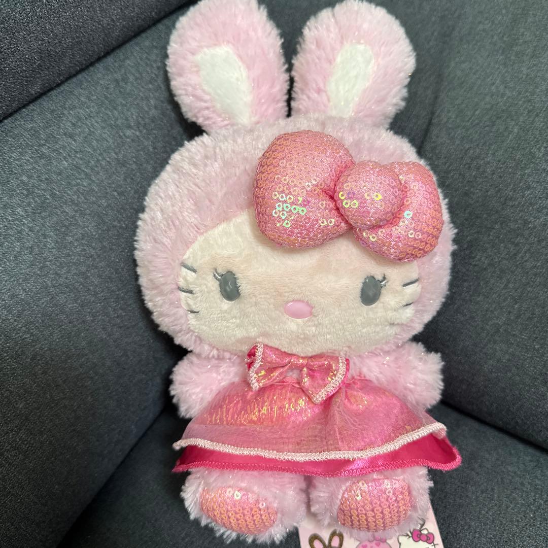 Hello Kitty うさぎの耳 ぬいぐるみ　ウサギドールキラウサ　サンリオ