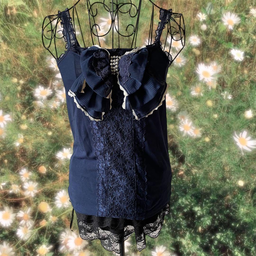 アクシーズファム フェアリーグランジ ビックリボンキャミソール y2k 森ガール