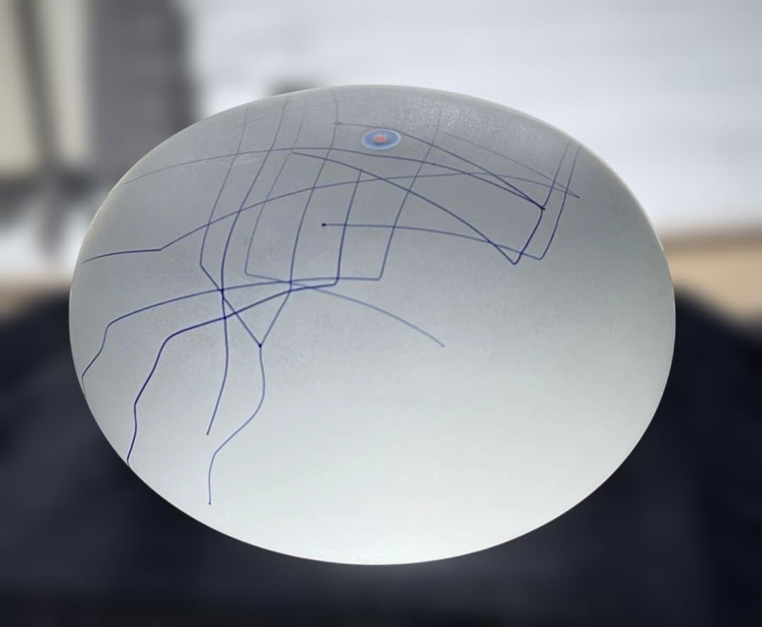 米原 眞司「ラインドローイング」③1990年代ガラス・ペーパーウェイト