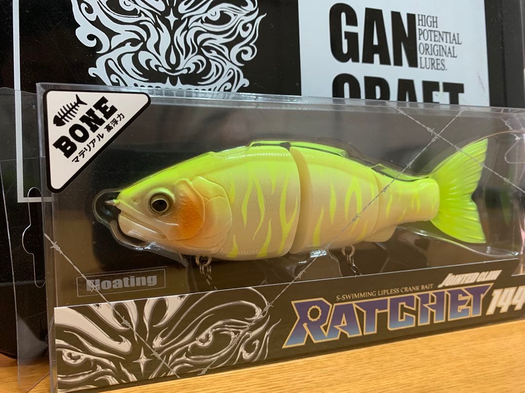 ガンクラフト ジョインテッドクローラチェット144 おすずチャートタイガーボーン